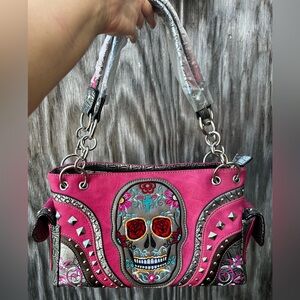 NWT colorful adorable SKULL purse